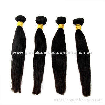 16-inch dark color straight hair weft